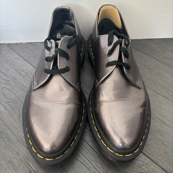 Doc Martens Oxford Boots Enamel Eye Pewter Size 8 Dupree The Original main image 5